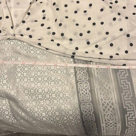 Lush Ivory Black Polka Dot Crossover Wrap Dress Size Small - Picture 11 of 13
